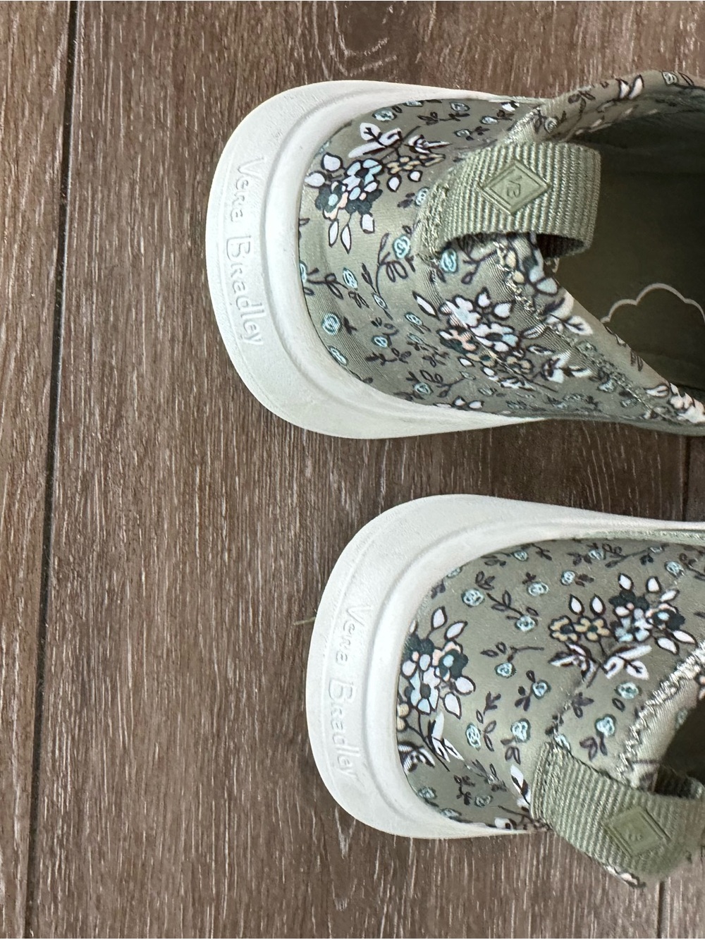 Vera Bradley Quilted Olive Green Slip-Ons - Picture 4 of 4